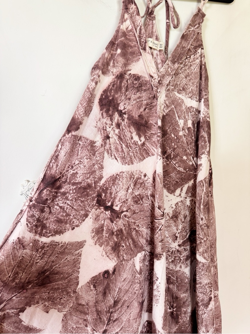 Lost & Found by J Friedman Maldives Pink Palm Leaf Cotton Beach Dress one Size - Picture 9 of 12